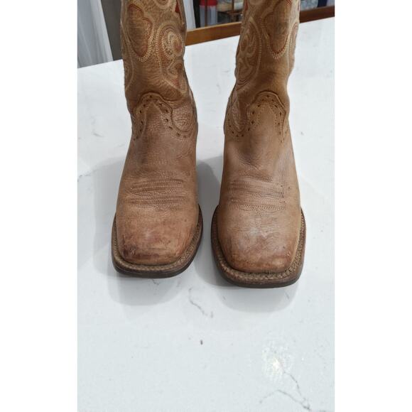 ARIAT Madrina macchiato/ red western boots women's size 8B square toe cowgirl - Picture 7 of 9